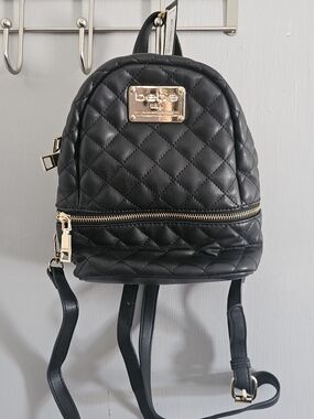 bebe Quilted Mini Backpack - Black